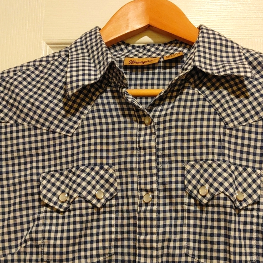 Wrangler lightweight western snap button shirt